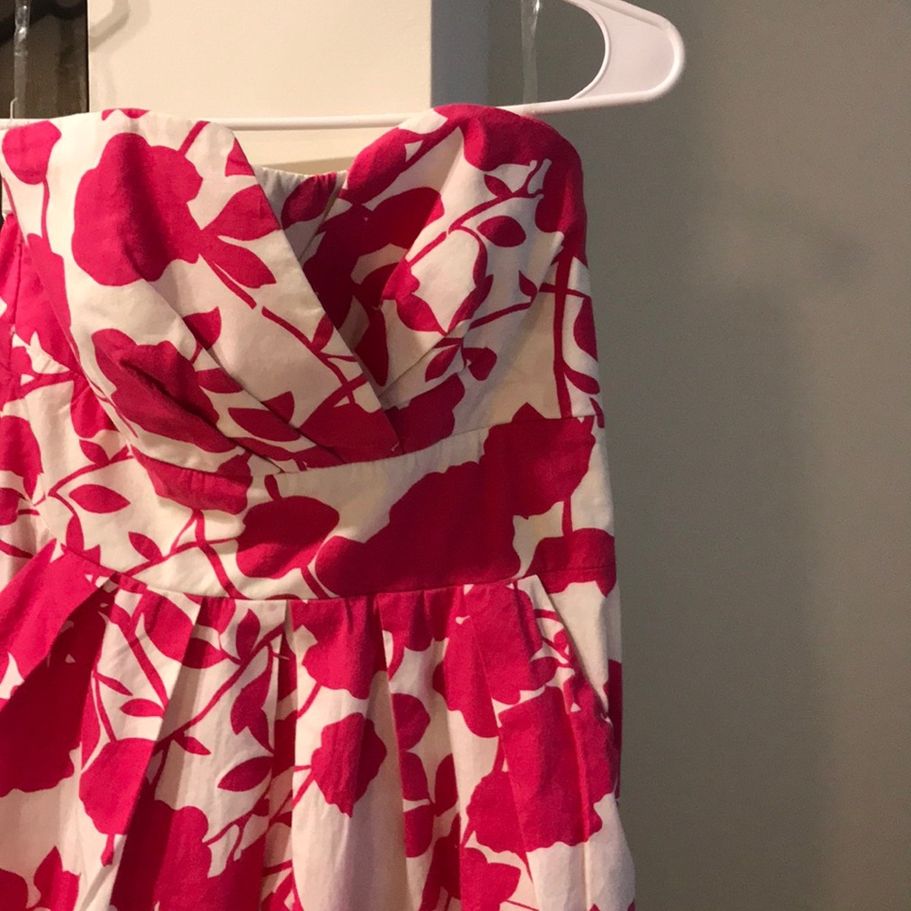 Strapless Floral Dress